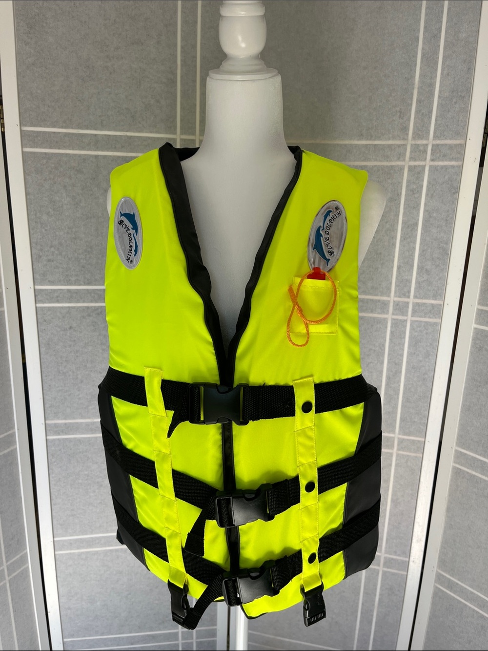 High-Visibility Yellow Women’s Swim Life Vest